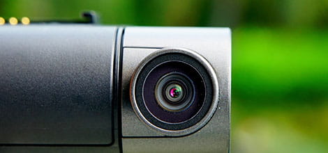 Camera lens close-up